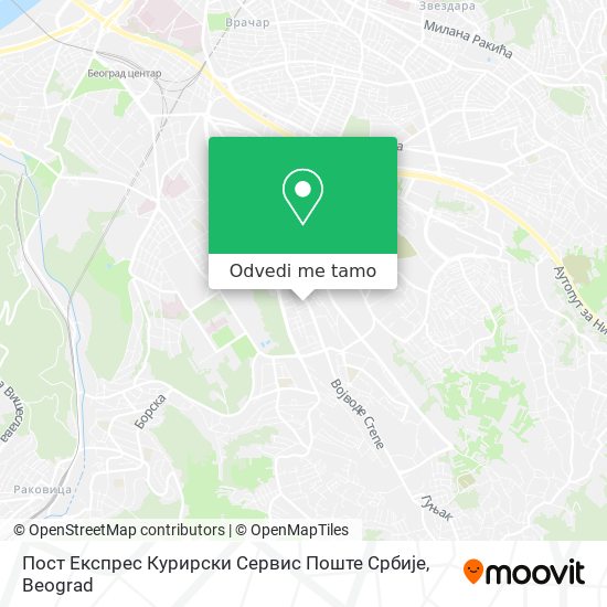 Пост Експрес Курирски Сервис Поште Србије mapa