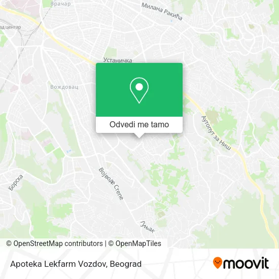 Apoteka Lekfarm Vozdov mapa