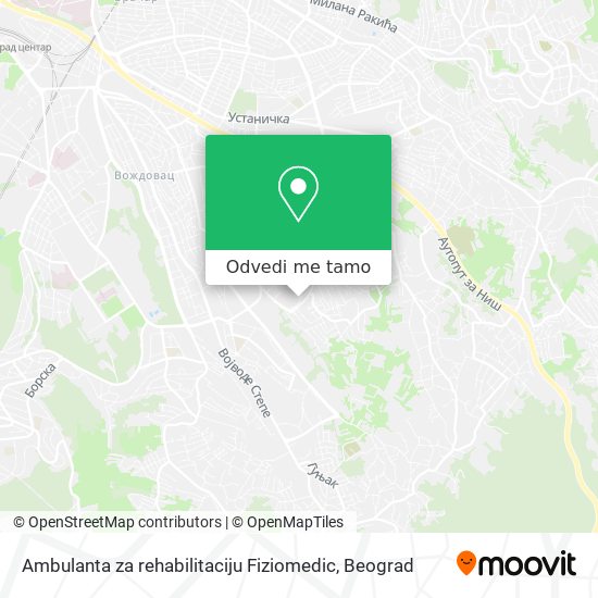 Ambulanta za rehabilitaciju Fiziomedic mapa