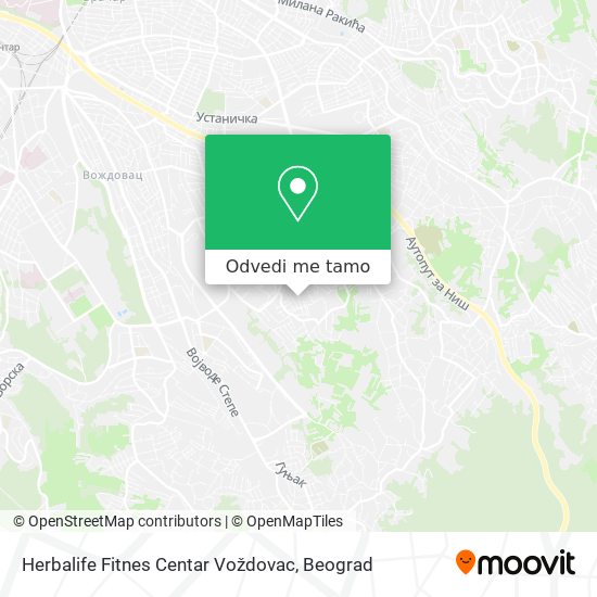 Herbalife Fitnes Centar Voždovac mapa