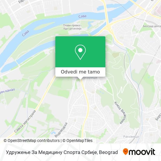 Удружење За Медицину Спорта Србије mapa