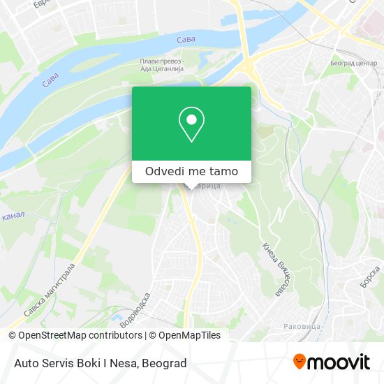 Auto Servis Boki I Nesa mapa