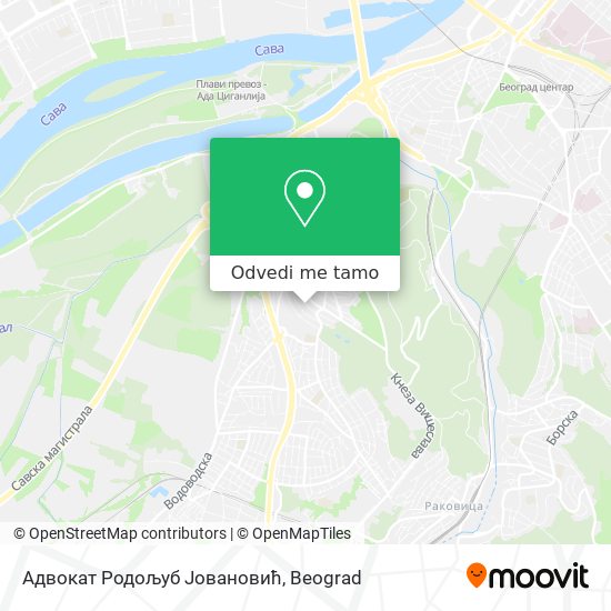 Адвокат Родољуб Јовановић mapa