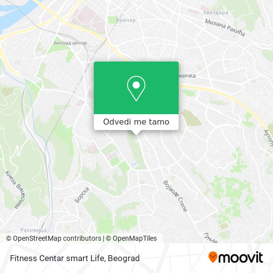 Fitness Centar smart Life mapa