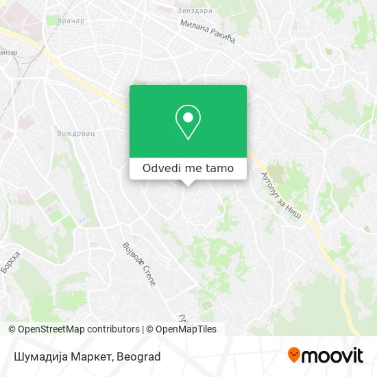 Шумадија Маркет mapa