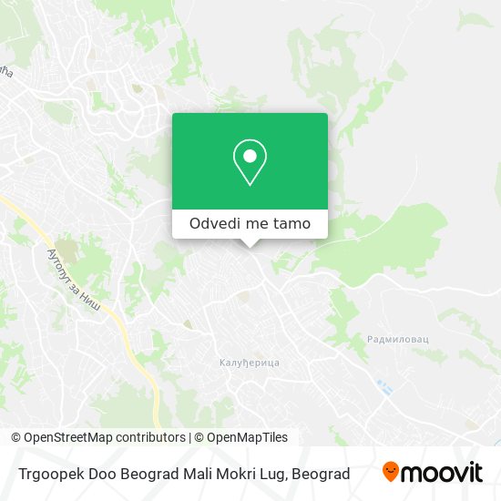 Trgoopek Doo Beograd Mali Mokri Lug mapa