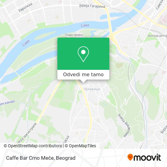 Caffe Bar Crno Meče mapa