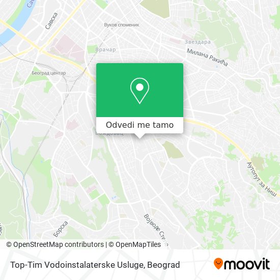 Top-Tim Vodoinstalaterske Usluge mapa