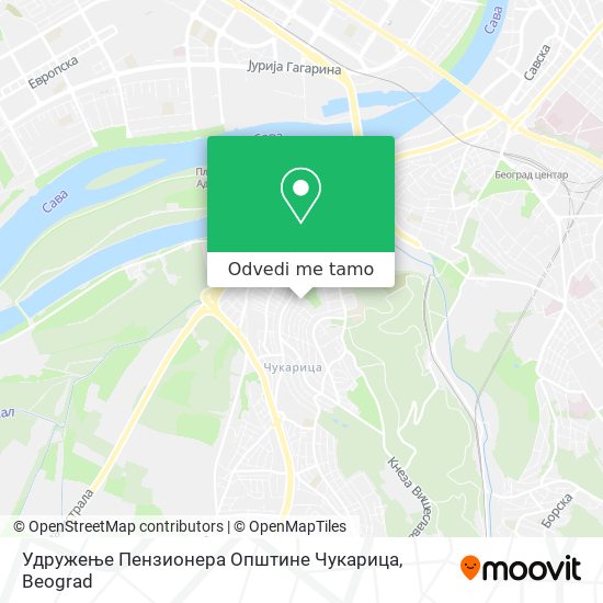 Удружење Пензионера Општине Чукарица mapa