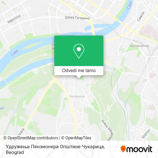 Удружење Пензионера Општине Чукарица mapa