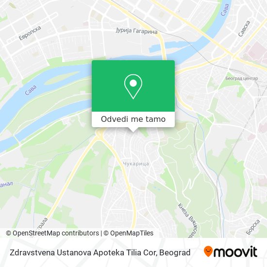 Zdravstvena Ustanova Apoteka Tilia Cor mapa