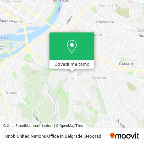 Unob United Nations Office In Belgrade mapa