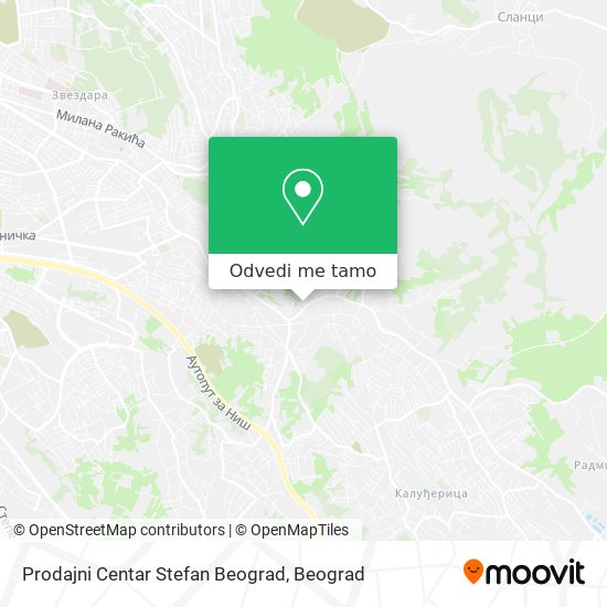 Prodajni Centar Stefan Beograd mapa