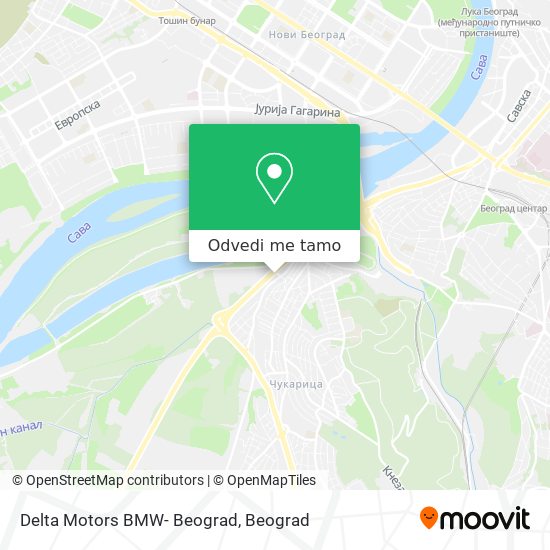 Delta Motors BMW- Beograd mapa