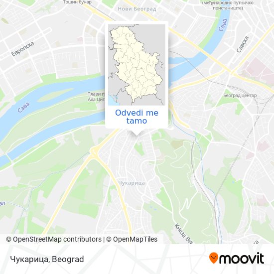 Чукарица mapa