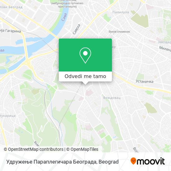 Удружење Параплегичара Београда mapa