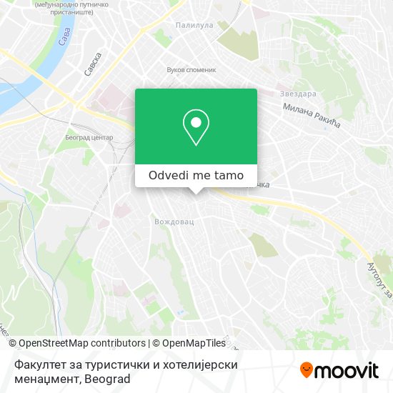 Факултет за туристички и хотелијерски менаџмент mapa