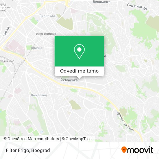 Filter Frigo mapa