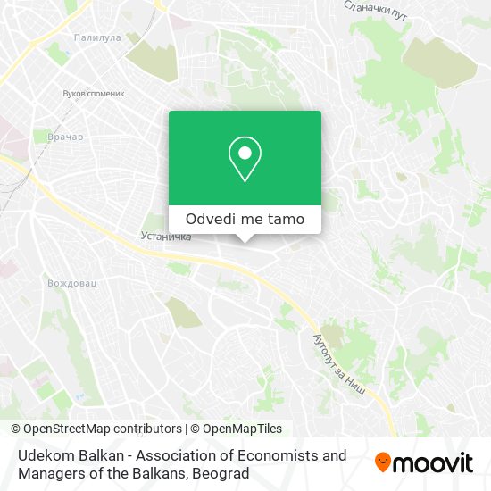 Udekom Balkan - Association of Economists and Managers of the Balkans mapa
