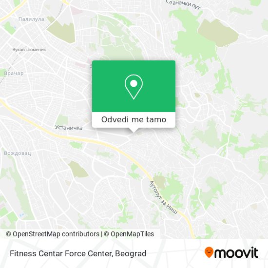 Fitness Centar Force Center mapa