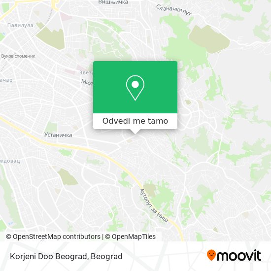 Korjeni Doo Beograd mapa