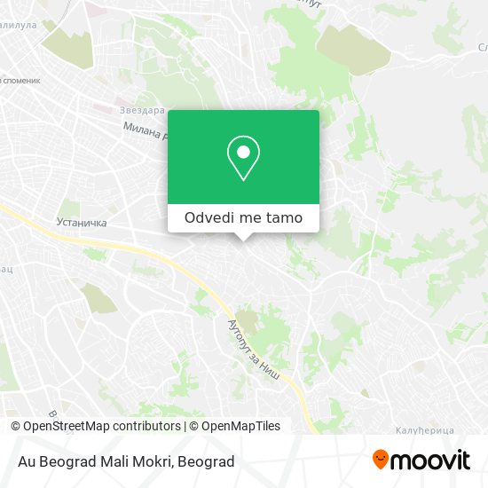 Au Beograd Mali Mokri mapa