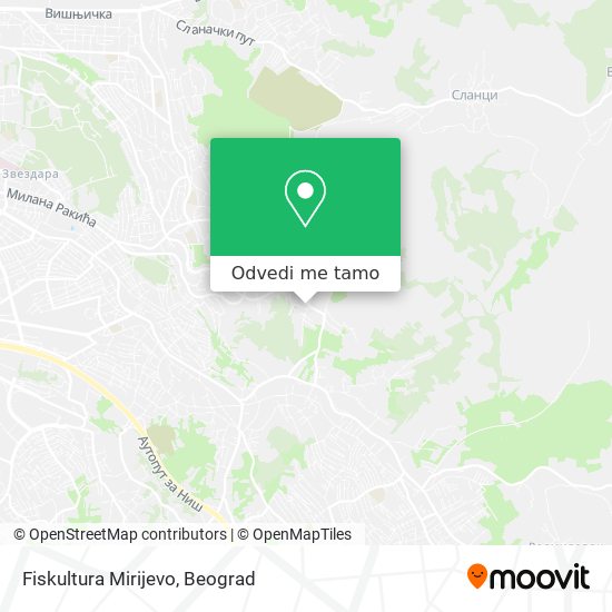 Fiskultura Mirijevo mapa