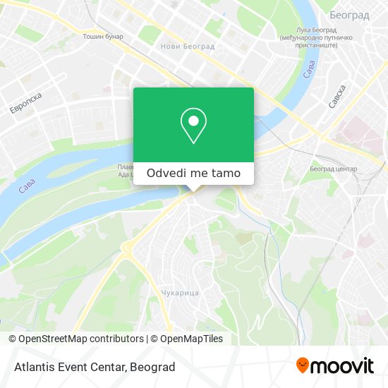 Atlantis Event Centar mapa