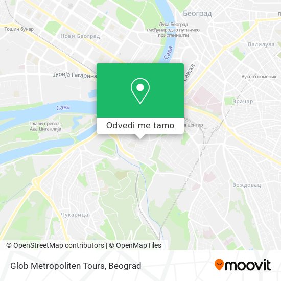 Glob Metropoliten Tours mapa