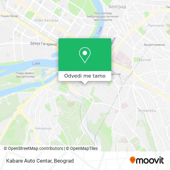 Kabare Auto Centar mapa