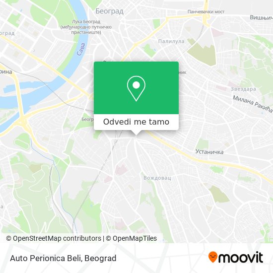 Auto Perionica Beli mapa