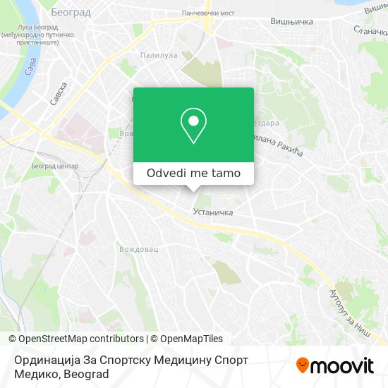 Ординација За Спортску Медицину Спорт Медико mapa