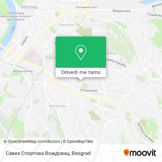 Савез Спортова Вождовац mapa