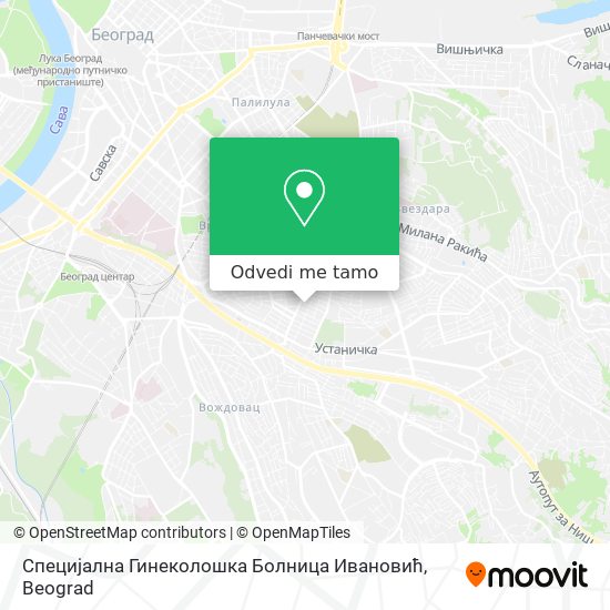 Специјална Гинеколошка Болница Ивановић mapa