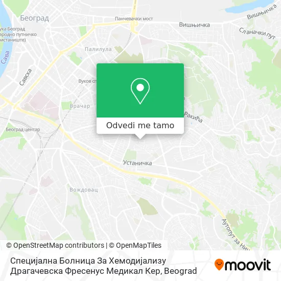 Специјална Болница За Хемодијализу Драгачевска Фресенус Медикал Кер mapa
