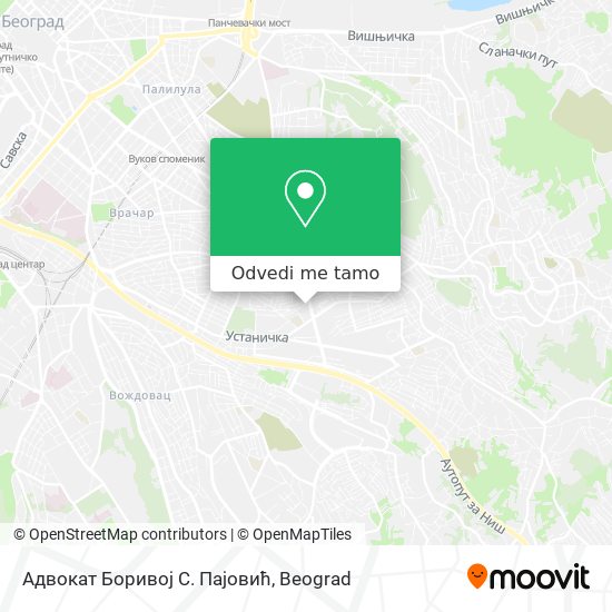 Адвокат Боривој С. Пајовић mapa