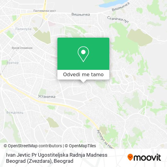 Ivan Jevtic Pr Ugostiteljska Radnja Madness Beograd (Zvezdara) mapa