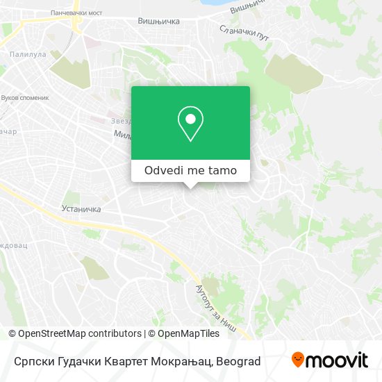 Српски Гудачки Квартет Мокрањац mapa