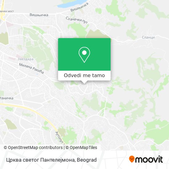 Црква светог Пантелејмона mapa