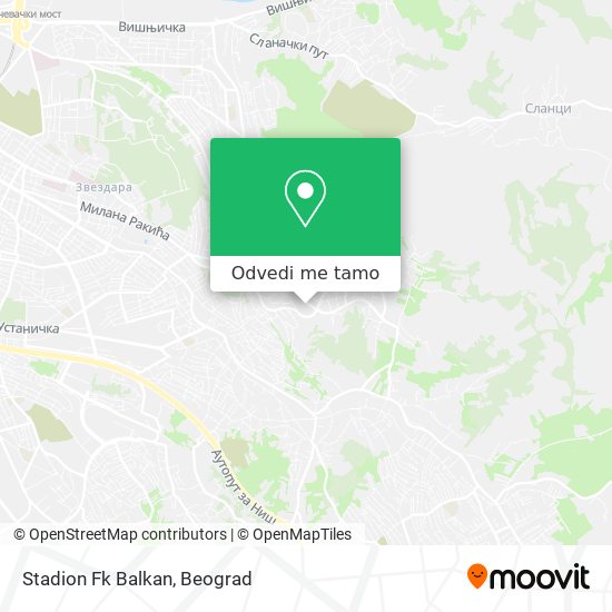 Stadion Fk Balkan mapa