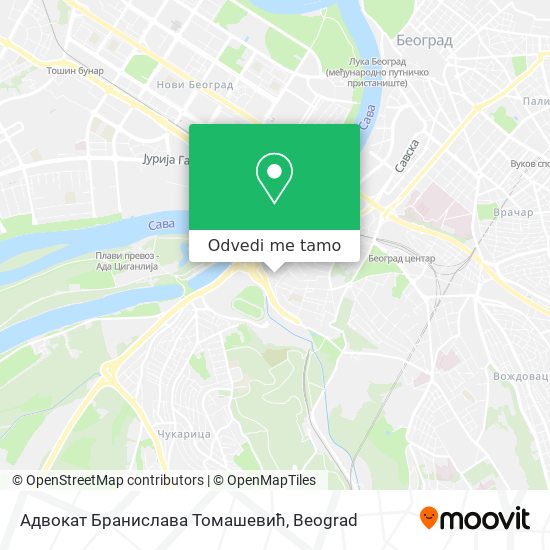 Адвокат Бранислава Томашевић mapa