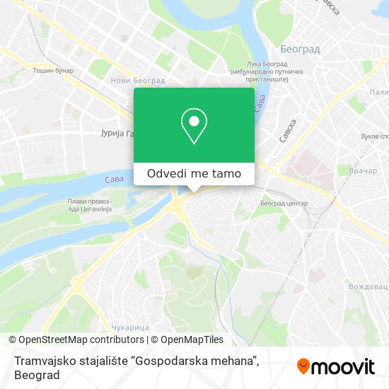 Tramvajsko stajalište “Gospodarska mehana” mapa