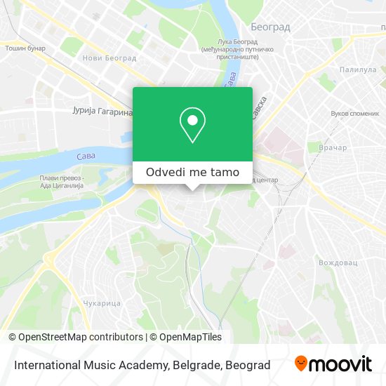 International Music Academy, Belgrade mapa