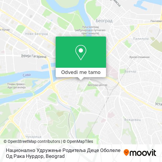 Национално Удружење Родитеља Деце Оболеле Од Рака Нурдор mapa