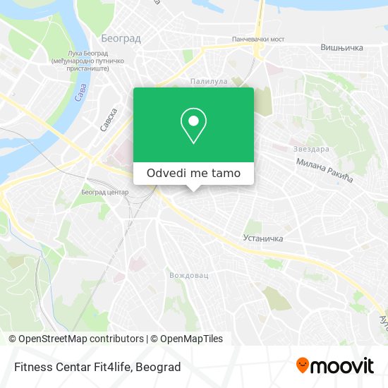 Fitness Centar Fit4life mapa