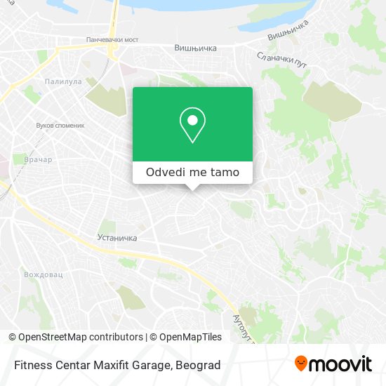 Fitness Centar Maxifit Garage mapa
