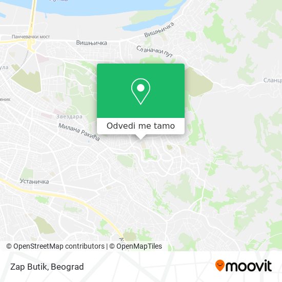 Zap Butik mapa