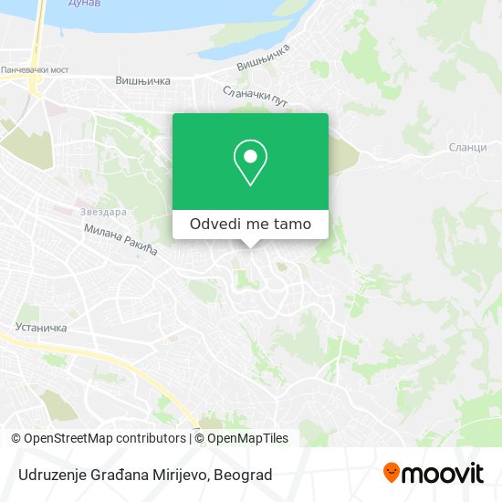 Udruzenje Građana Mirijevo mapa