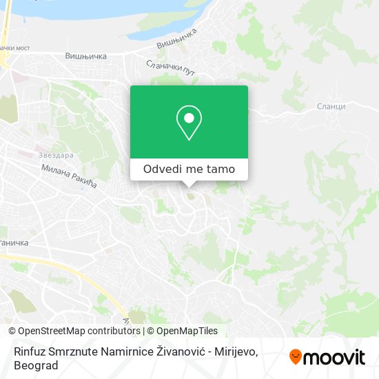 Rinfuz Smrznute Namirnice Živanović - Mirijevo mapa