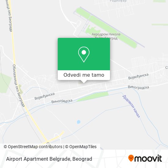 Airport Apartment Belgrade mapa